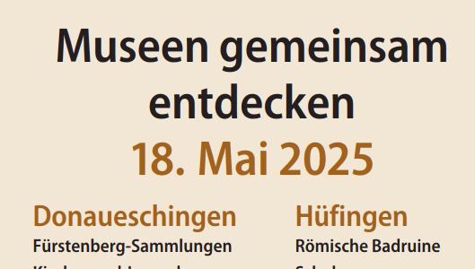 Internationaler Museumstag am 18.05.2025 Internationaler Museumstag am 18.05.2025